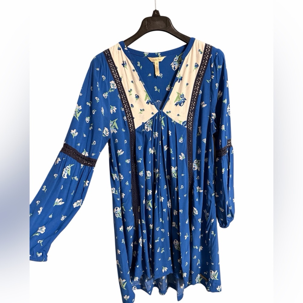 Matilda Jane Blue Dress with Floral Design